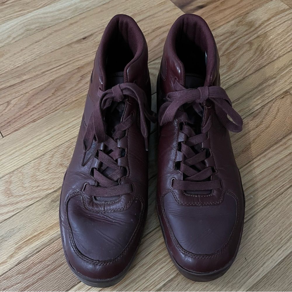 Lacoste Red Leather Sneakers Mens Size 10.5